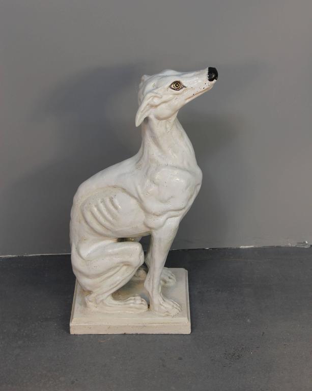 Large Italian Ceramic Dog Sculpture at 1stDibs