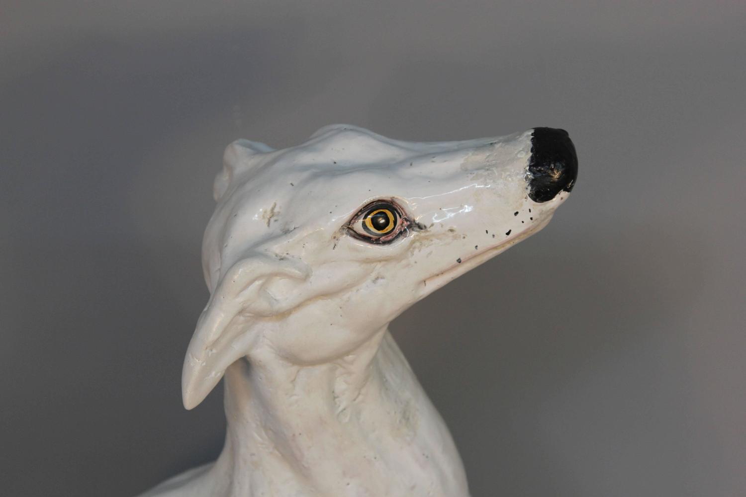 Large Italian Ceramic Dog Sculpture at 1stdibs