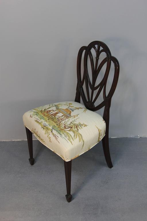 Pair of Original Hepplewhite Shield Back Chairs at 1stdibs