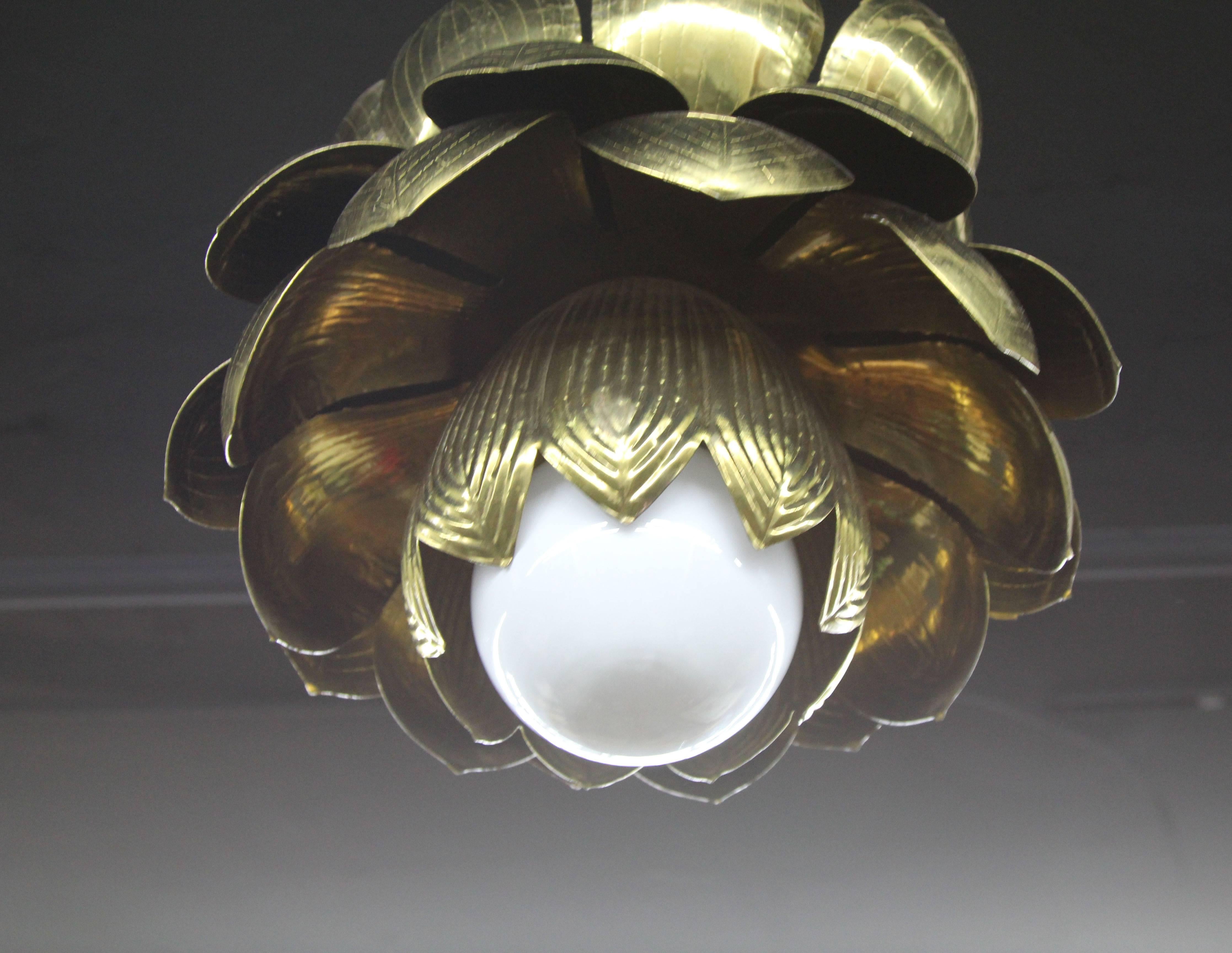 American Brass Lotus Chandelier from Feldman Lighting Co.  