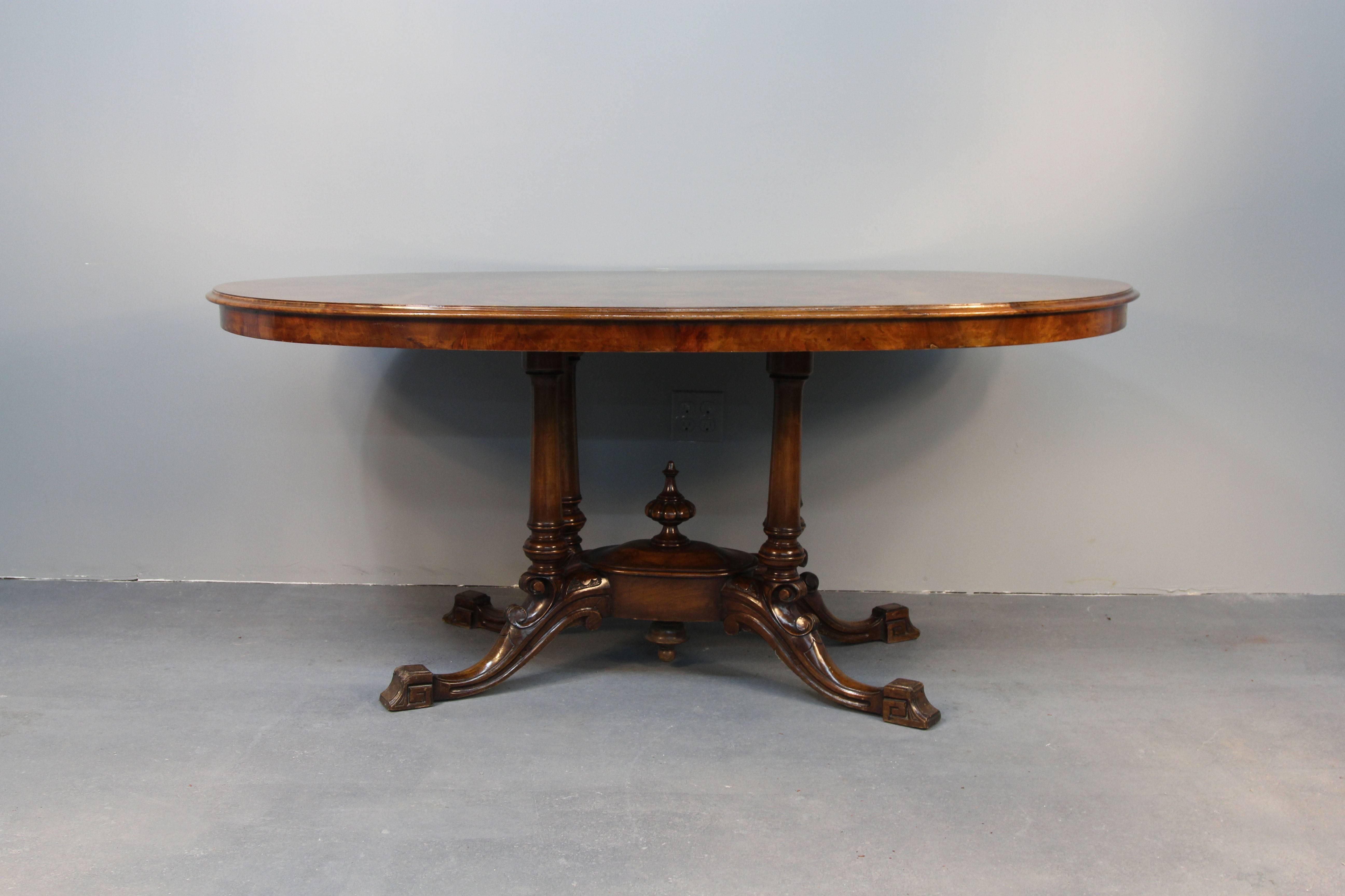 English Walnut Dining Room Table For Sale