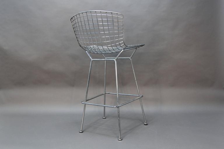 Set of Four Bertoia Bar Stools for Knoll at 1stDibs