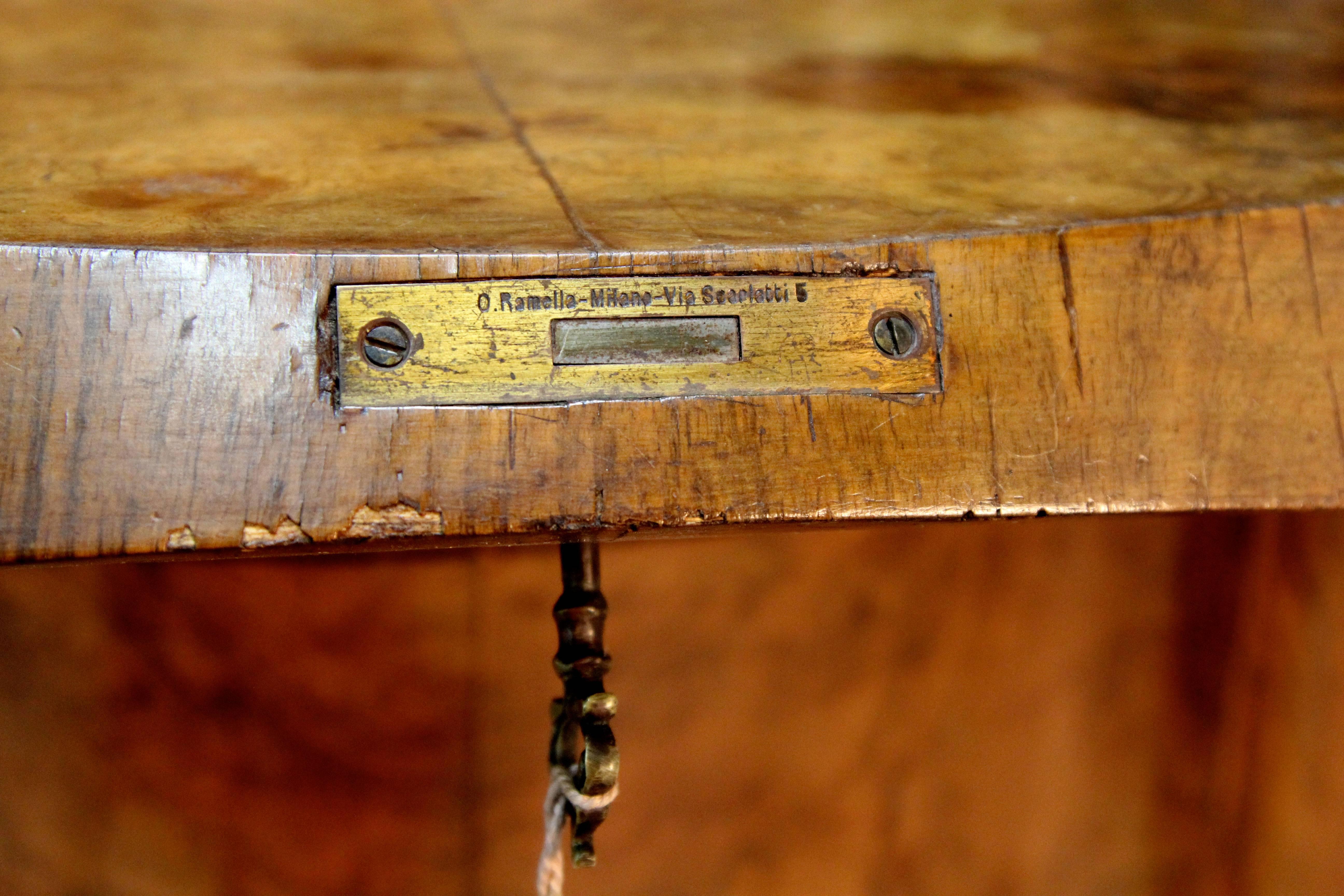 French Burled Walnut Wood Secretary and Two-Drawer Chest 2