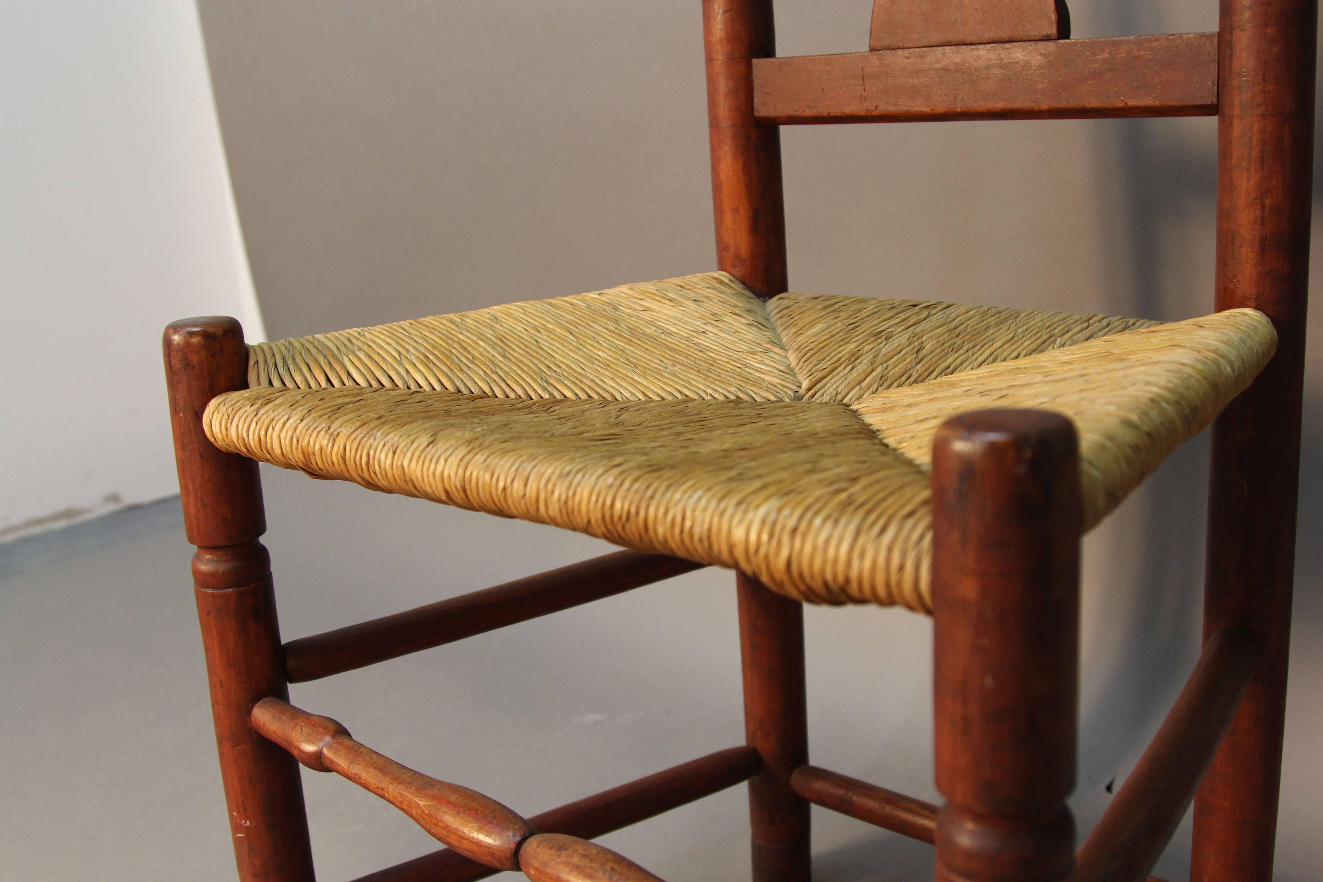 Set of Eight Early CT Country Queen Anne Chairs For Sale 1