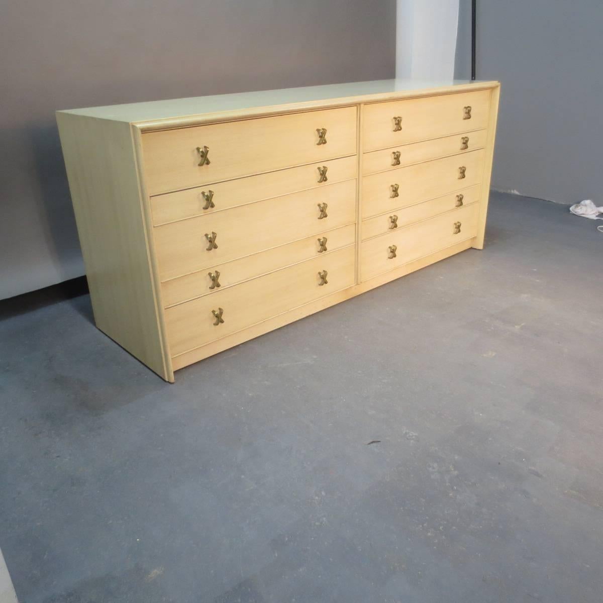Mid-20th Century Paul Frankl Ten-Drawer Dresser or Credenza For Sale
