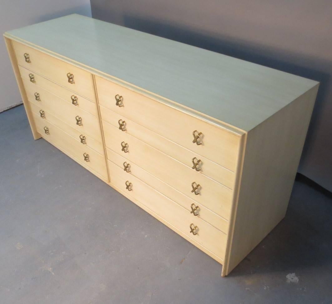 American Paul Frankl Ten-Drawer Dresser or Credenza For Sale