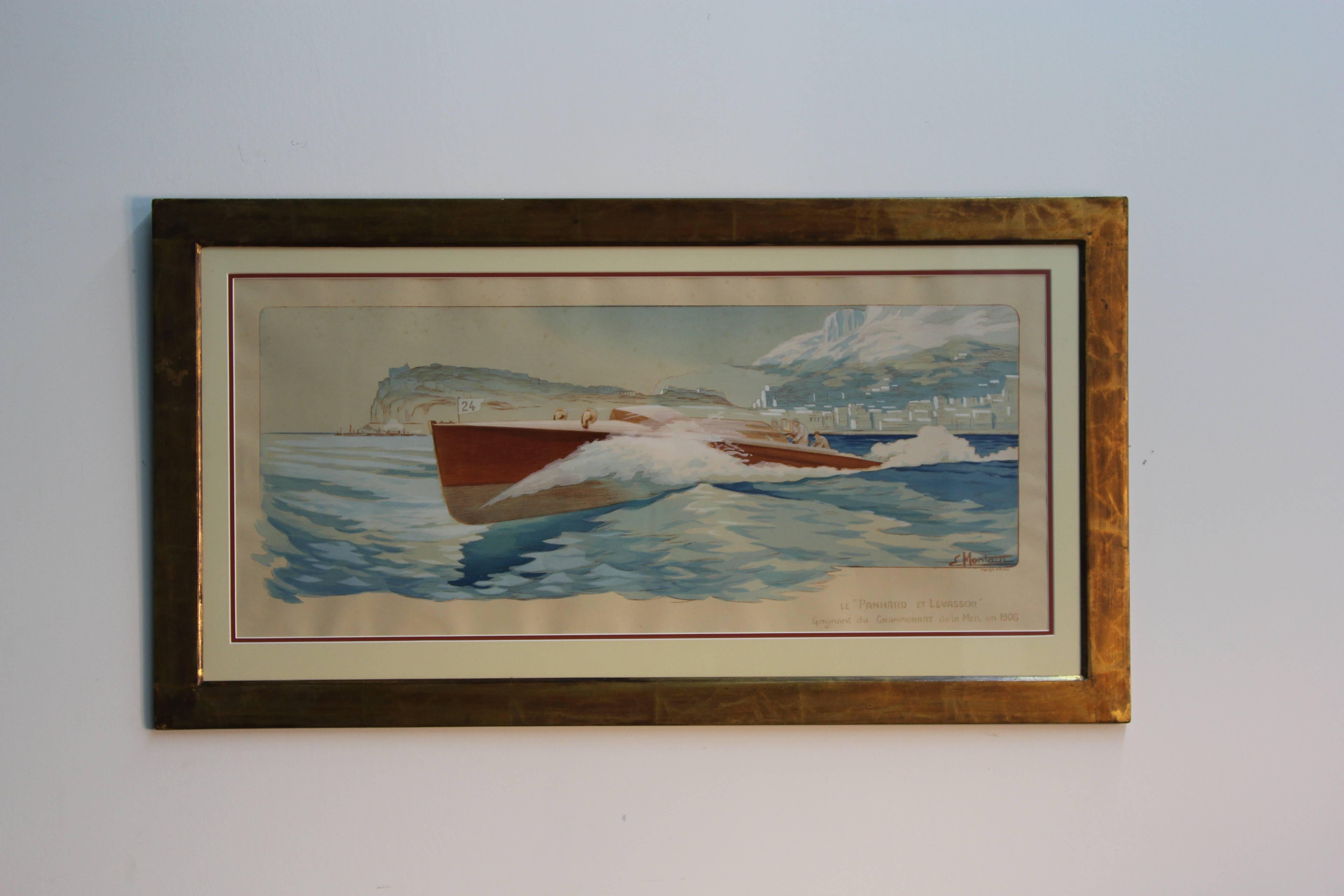 Vintage Set of French Mobility Lithographs In Good Condition For Sale In Bridport, CT