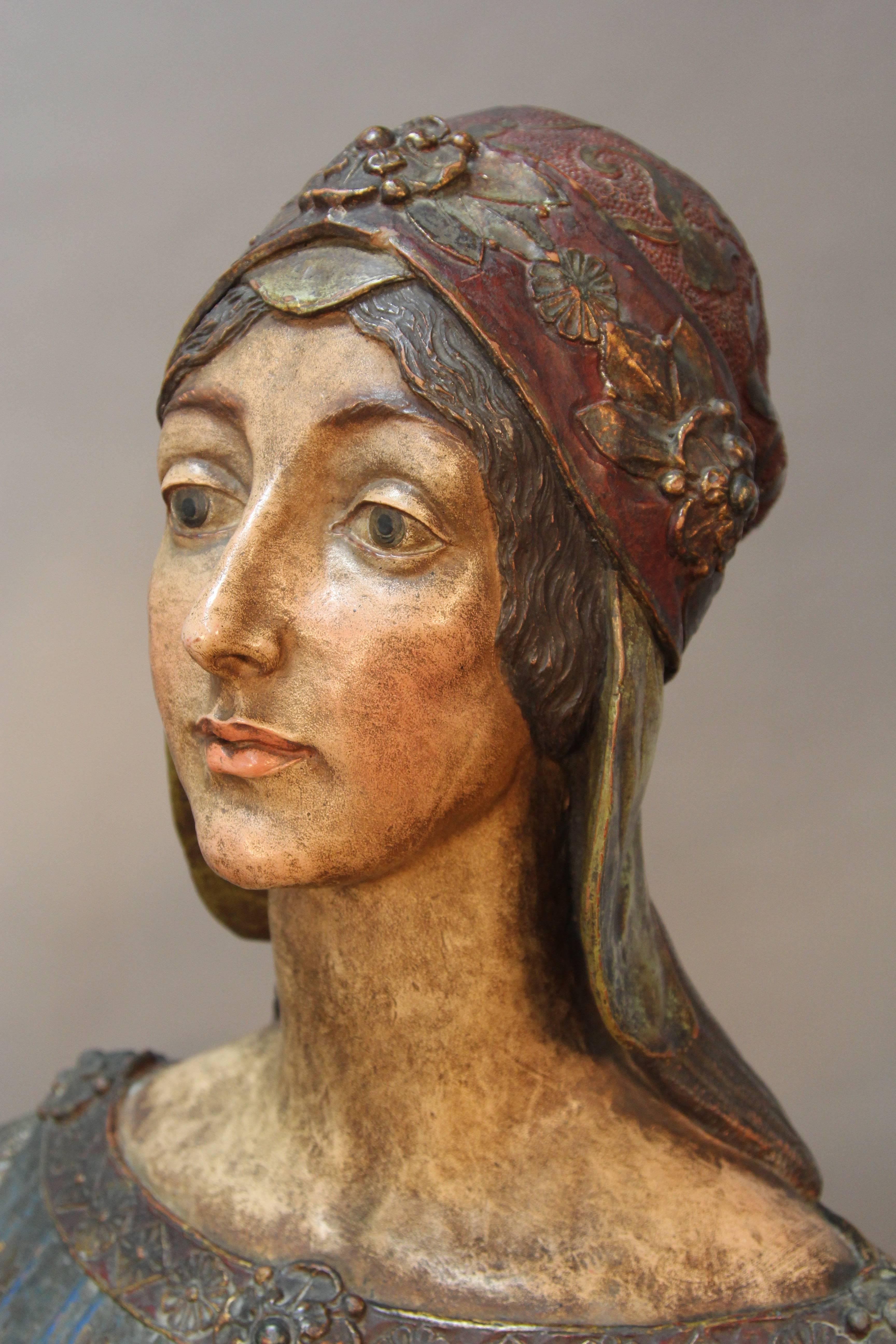 Daughter of Corneli Terra Cotta Bust For Sale 3