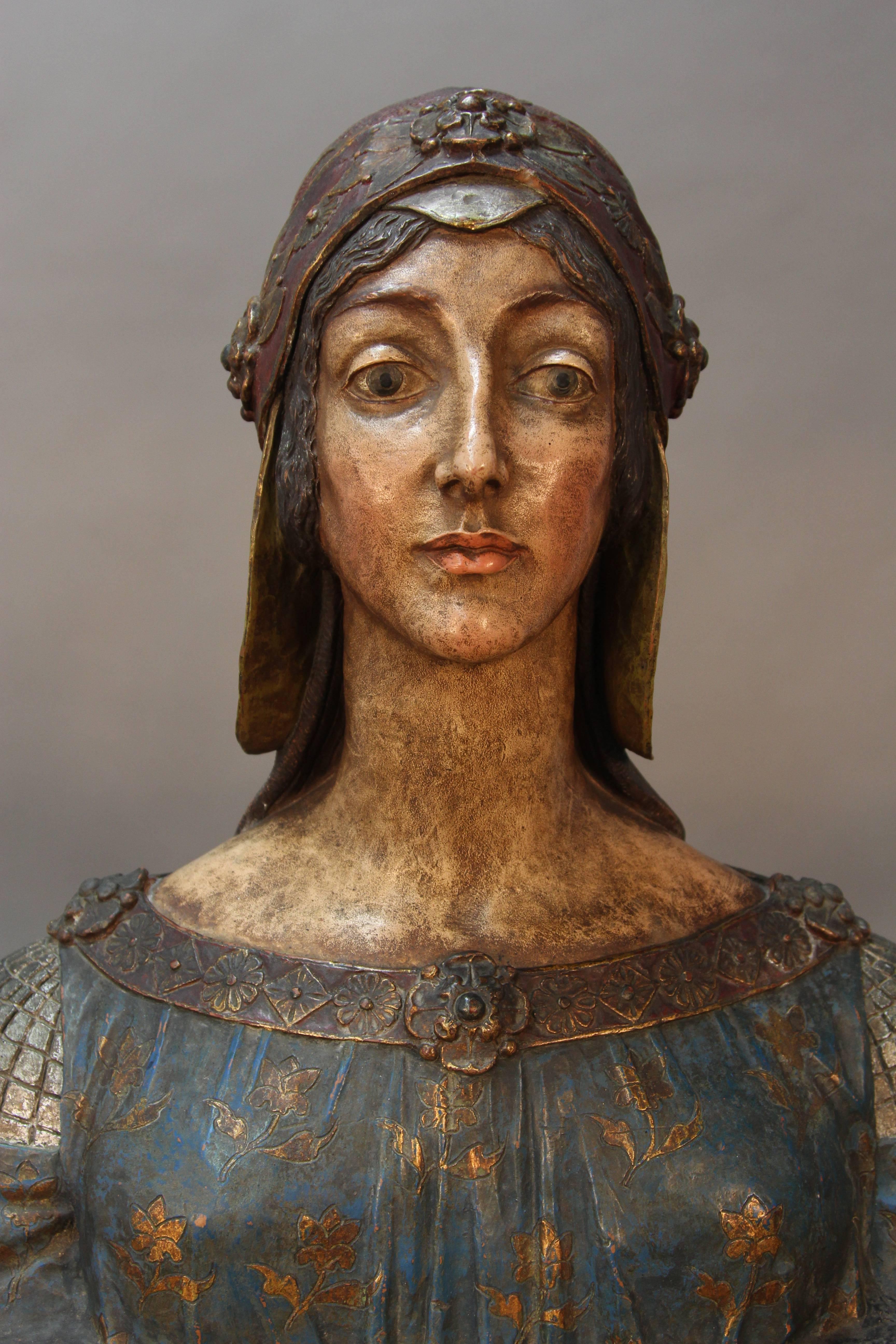 Daughter of Corneli Terra Cotta Bust For Sale 4