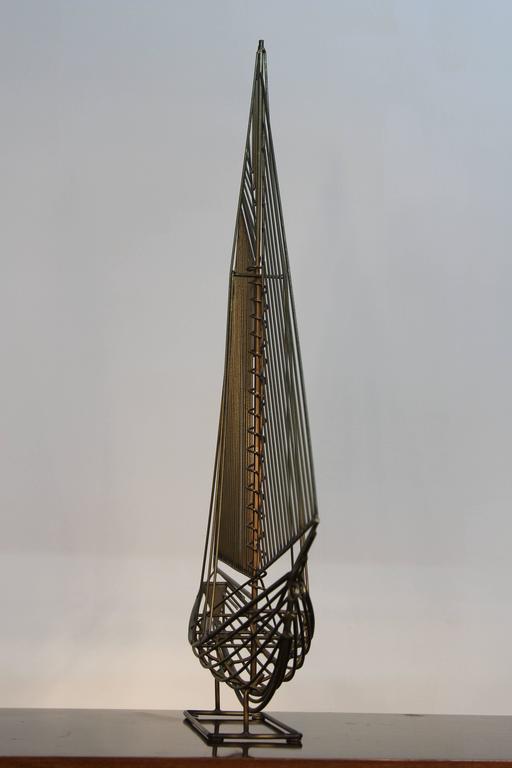 Jere Wire Boat Sculpture For Sale at 1stDibs wire sailboat, boat wire