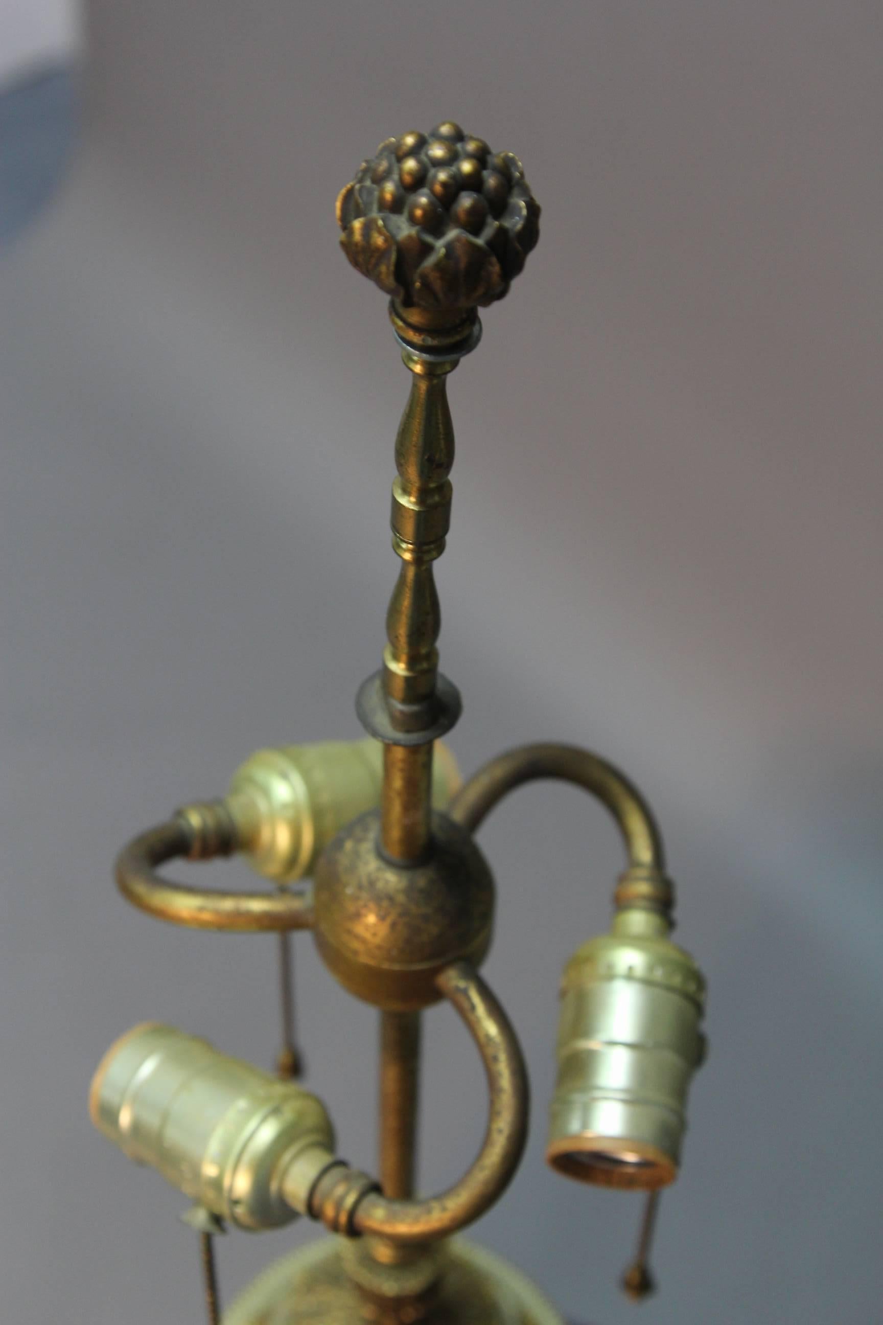 Antique E. F. Caldwell Gilt Bronze Lamp For Sale 4