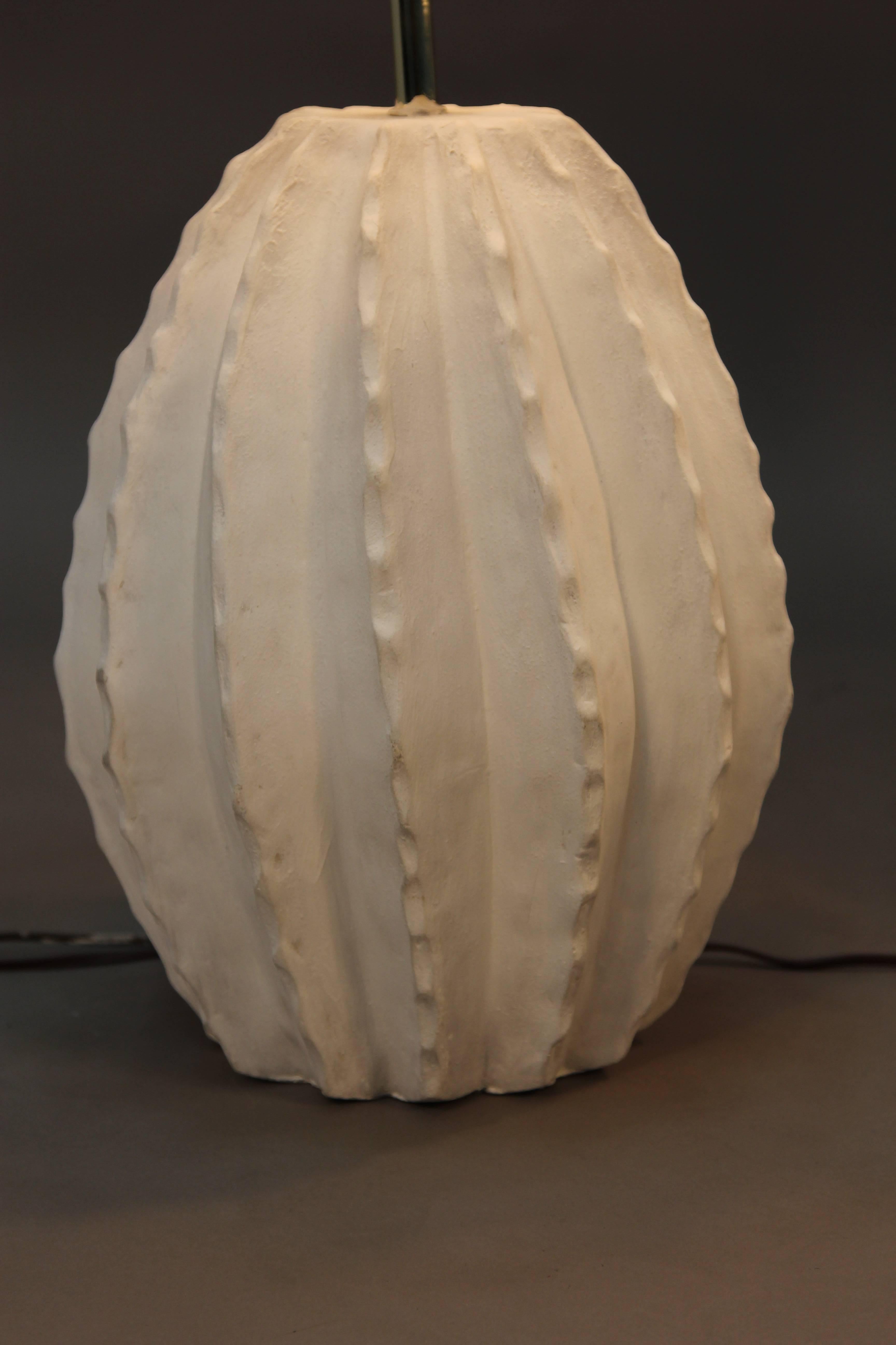 Mid-20th Century Pair of Vintage Cactus Ceramic Lamps