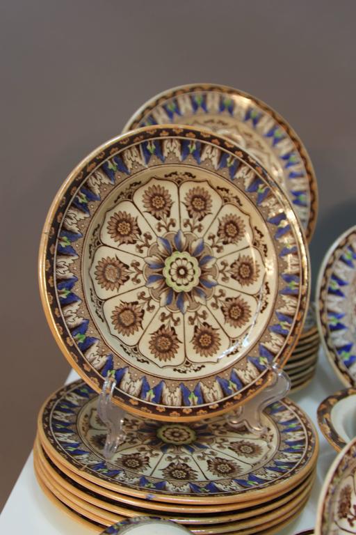Large Collection of William Brownfield and Sons, Cyprus Pattern China