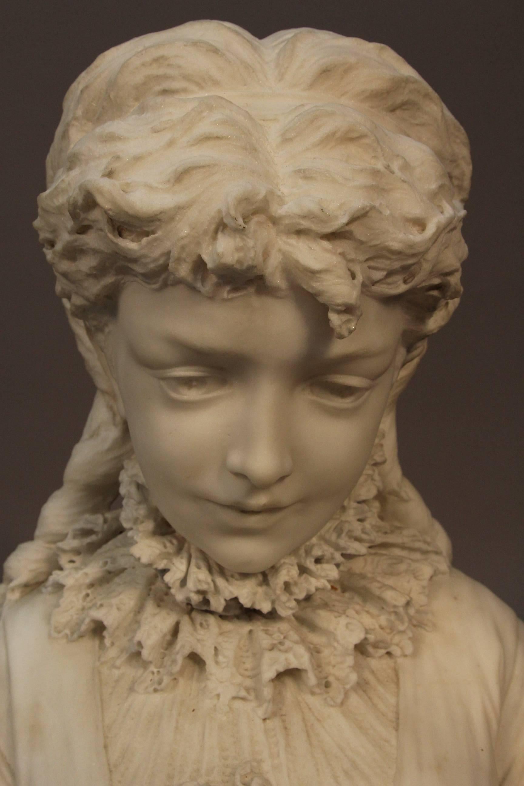 Milano Marble Bust, circa 1800s For Sale 1