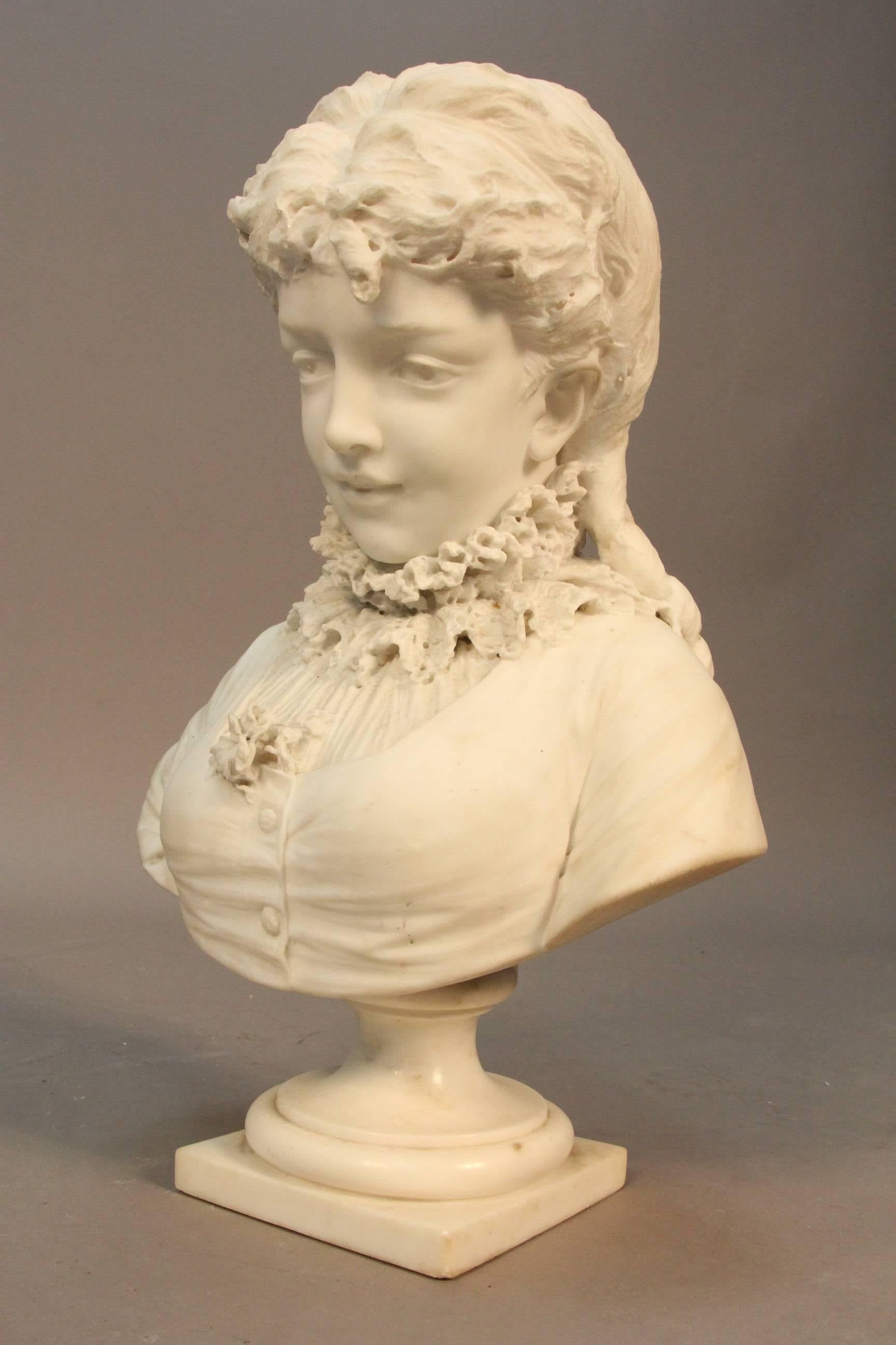 Milano Marble Bust, circa 1800s For Sale 2