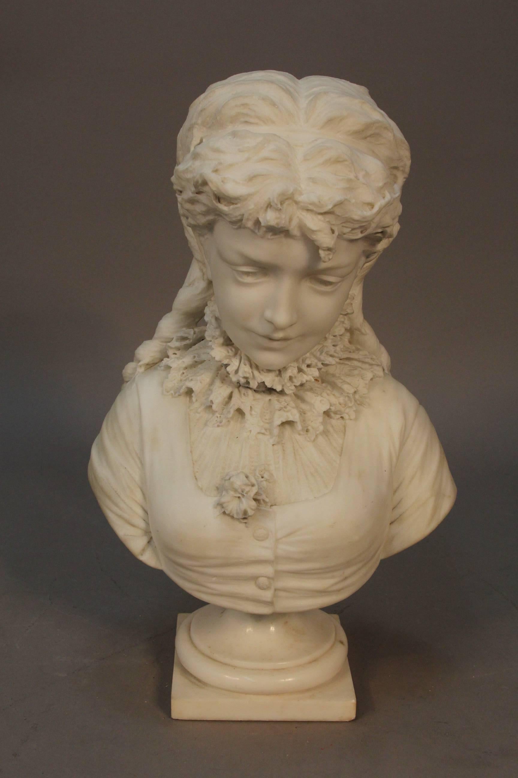 Milano Marble Bust, circa 1800s For Sale 3