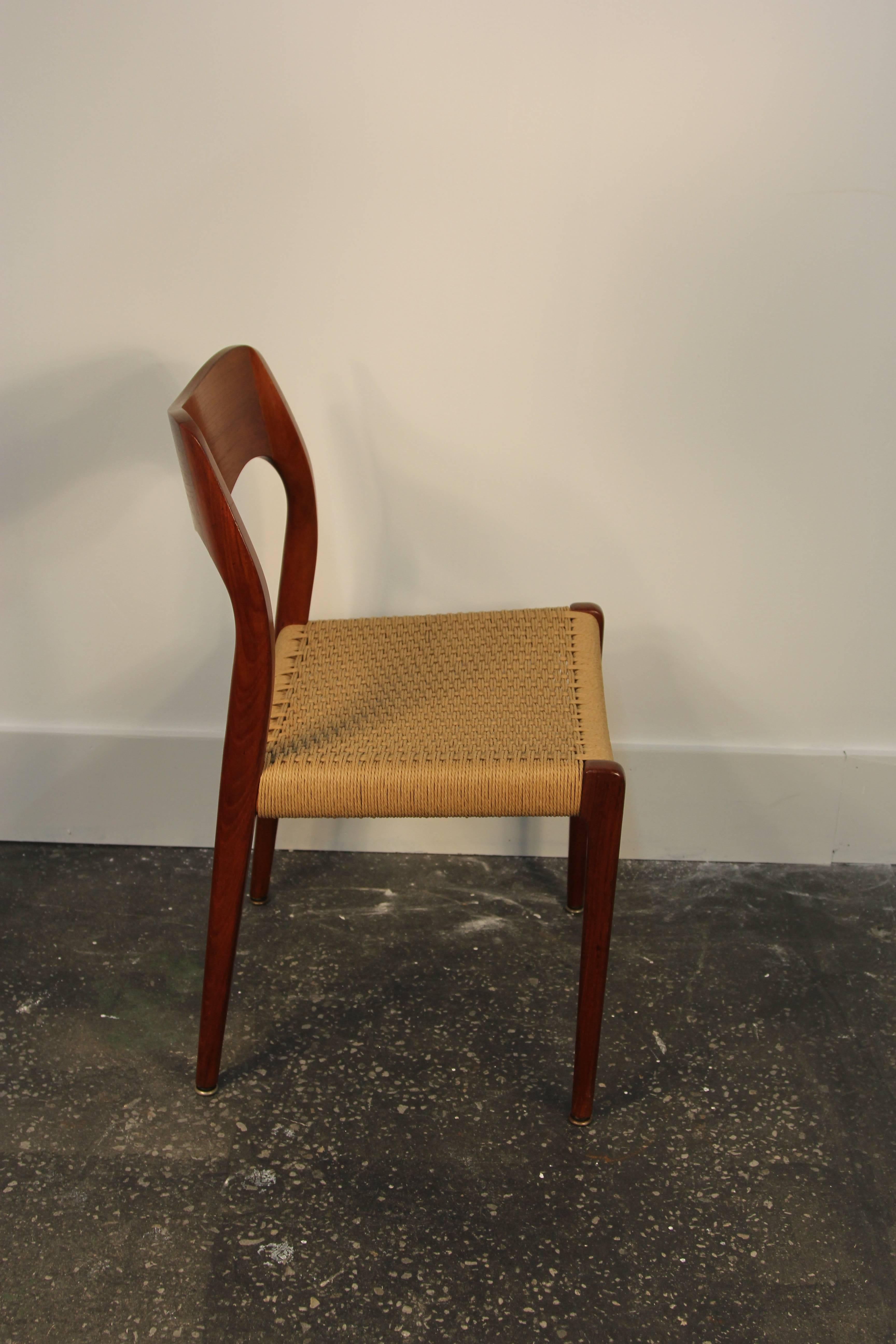 Set of Six Niels Otto Møller Model 71 Dining Chairs In Excellent Condition In Bridport, CT