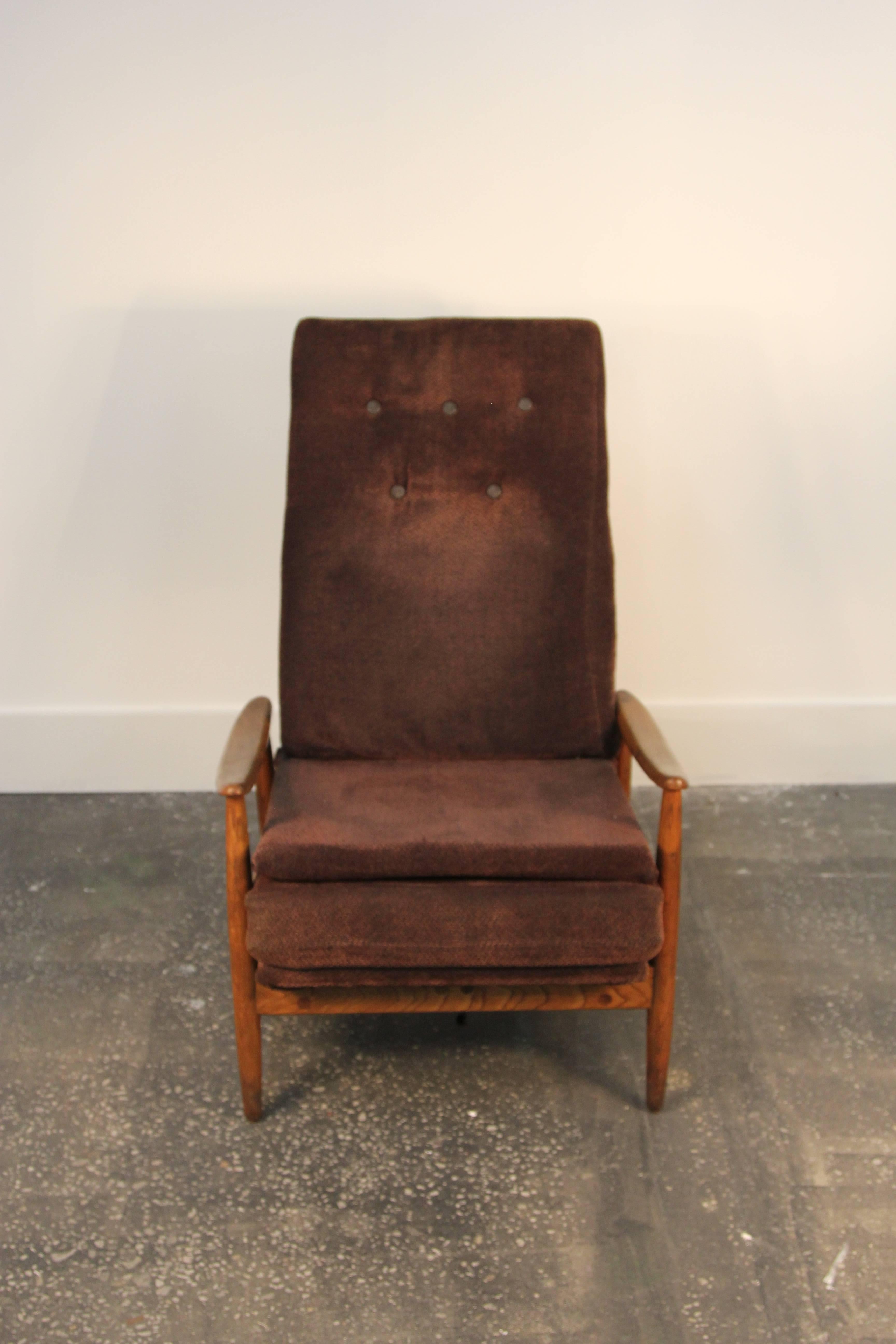 Mid-Century Modern Early Milo Baughman for James Inc. Reclining Lounge Chair