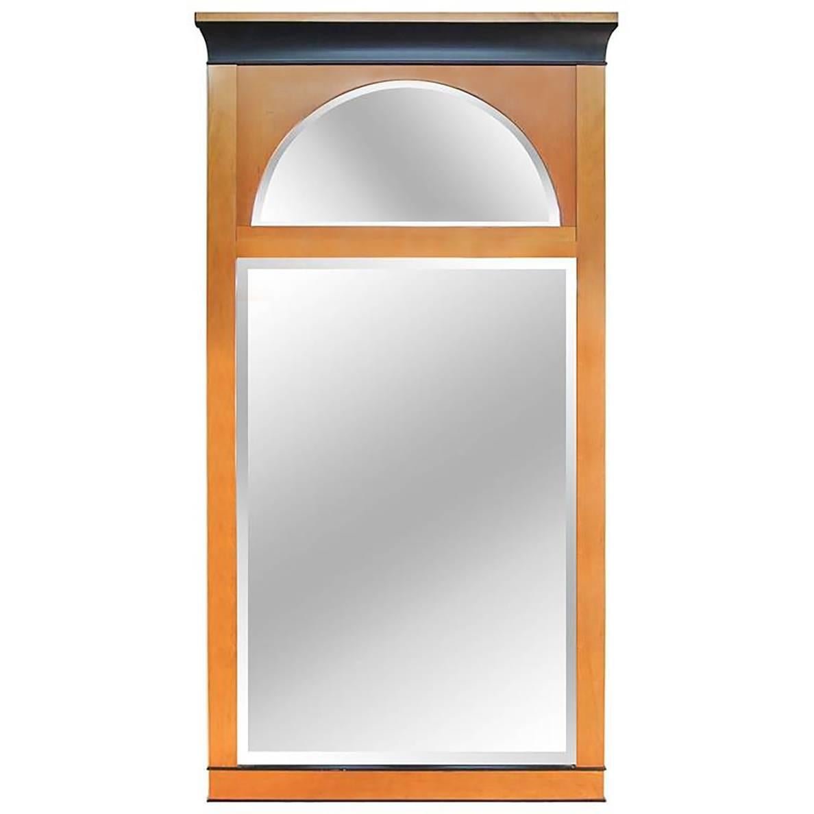 Biedermeier Style Double Panel Wall Mirror For Sale
