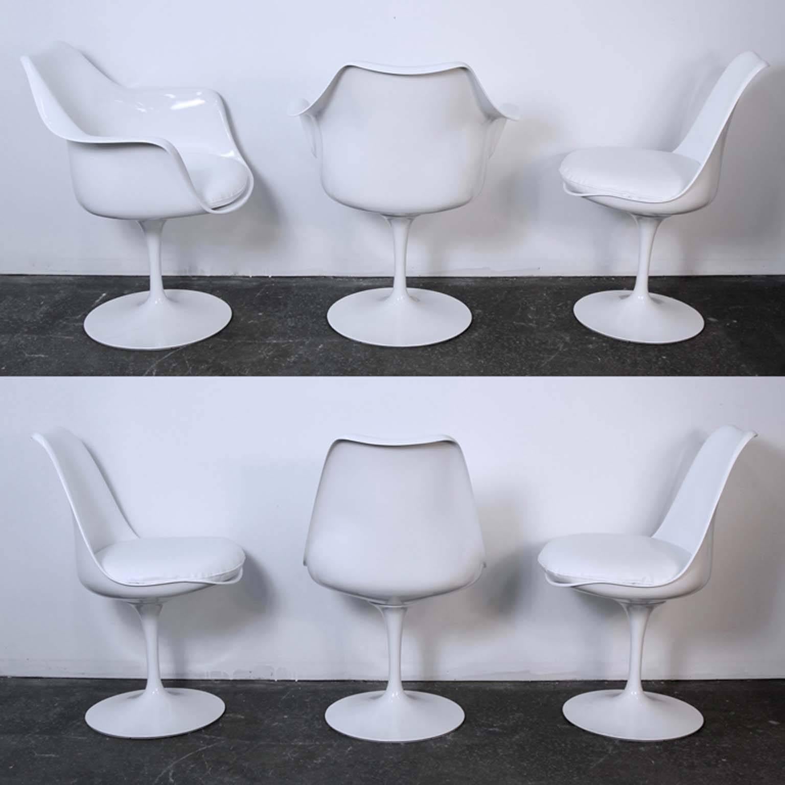 American Set of Six Mid-Century Eero Saarinen for Knoll Tulip Chairs