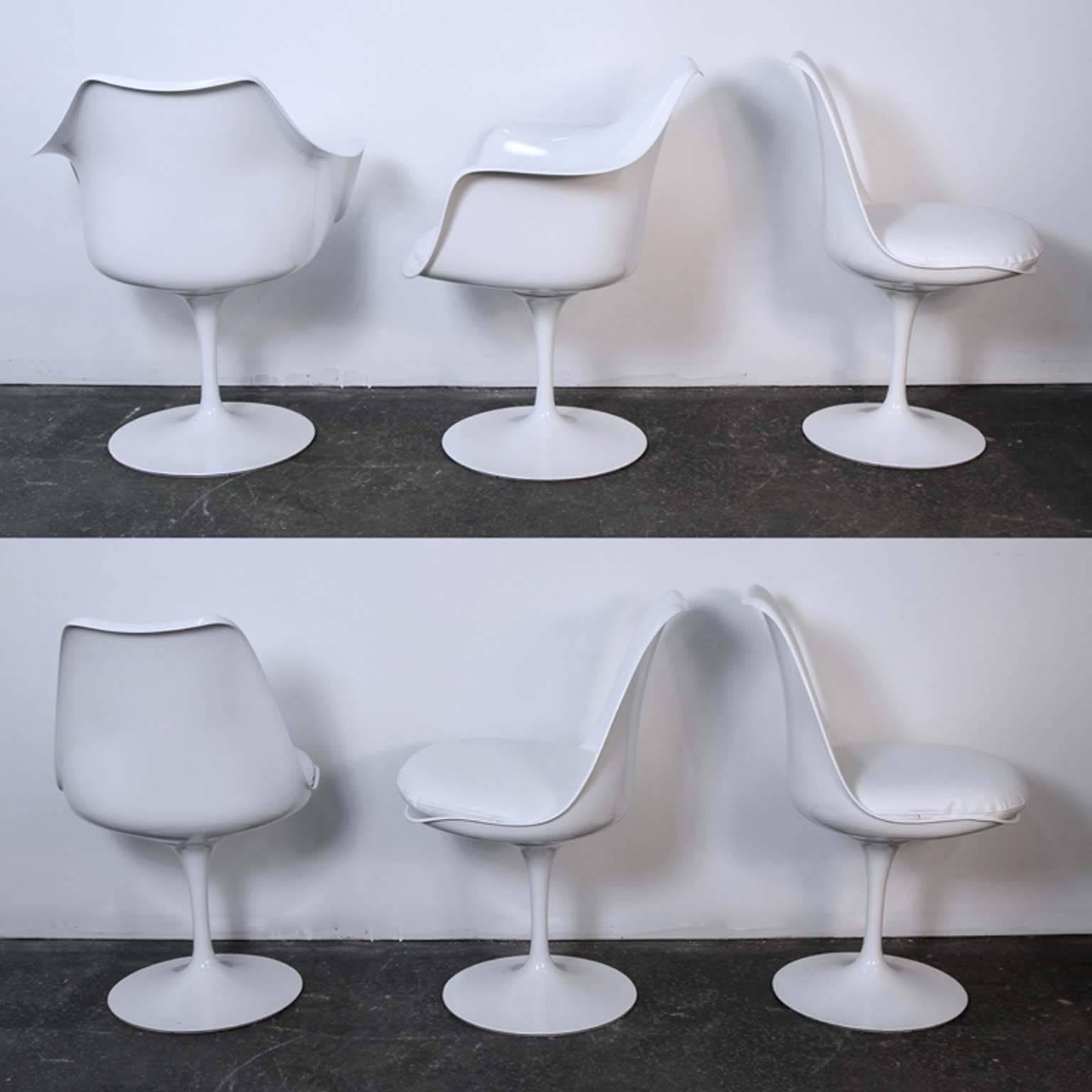 Set of Six Mid-Century Eero Saarinen for Knoll Tulip Chairs In Excellent Condition In Bridport, CT
