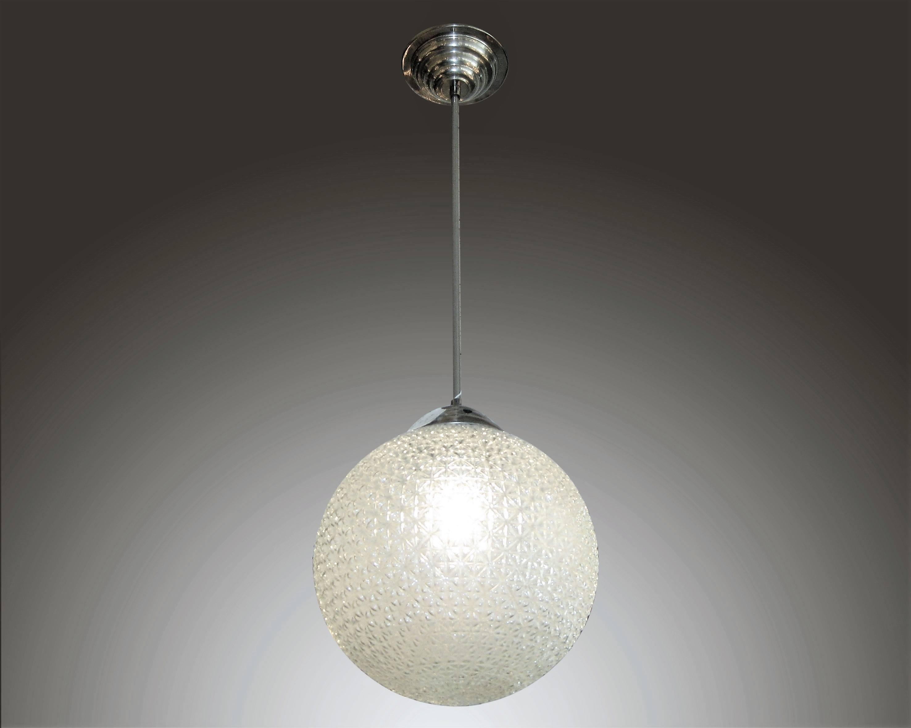 frosted globe chandelier