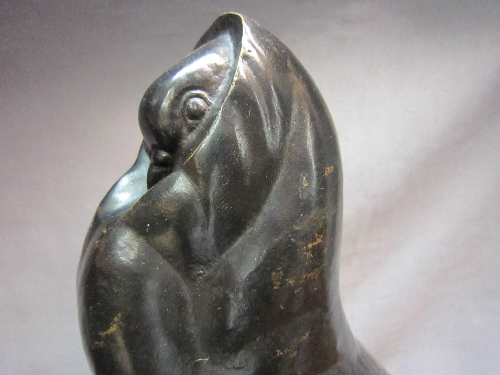 French Art Deco Period Bronze Bird Signed S. Boutarel 5