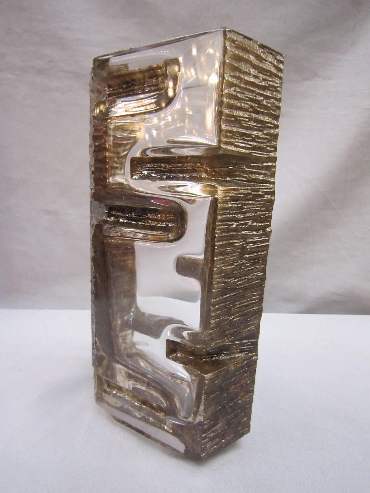 Skulpturale Daum-Vase aus den 1970er Jahren von Csar Baldaccini (Postmoderne) im Angebot