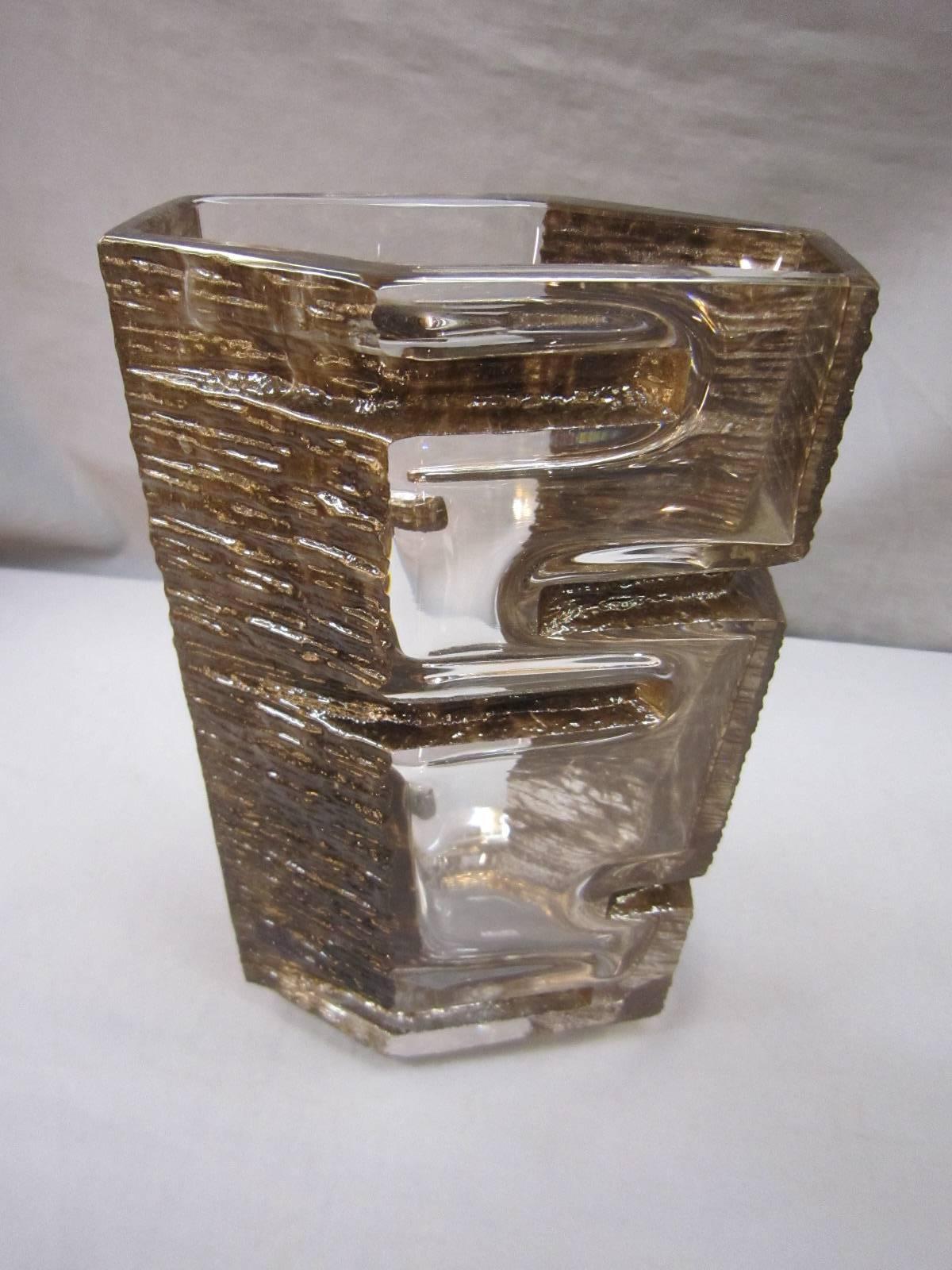 French Sculptural 1970s Daum Vase by César Baldaccini