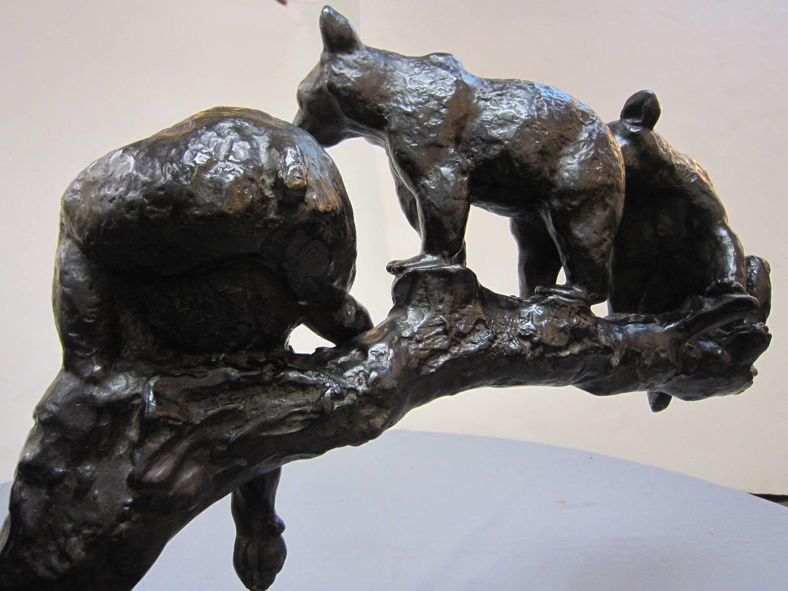 Große Bronzegruppe mit vier Bären-Anton Buschelberger, 1920 2