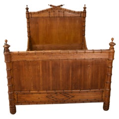 Letto in finto bambù della fine del XIX secolo