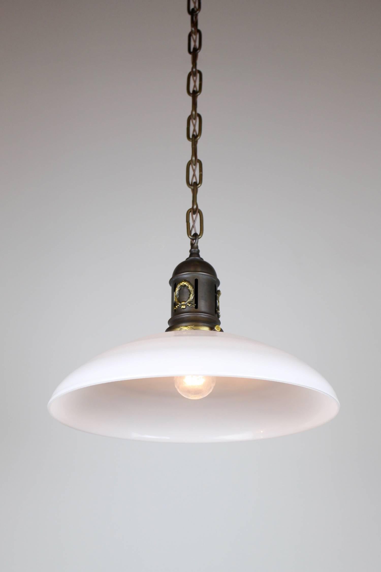 Edwardian Antique Train Station Pendant Lights