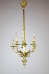Pair of Quality Cast Victorian Fixtures, Five-Light, circa 1900