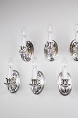 Adam Style Sconces with Restored Silver Plate Finish Quantities Available