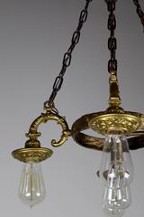 Rococo Revival Brass Ring Fixture