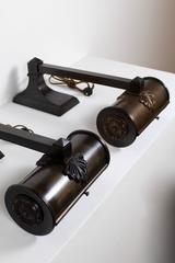 Pair of Antique Brass Banker's Desk Lamps