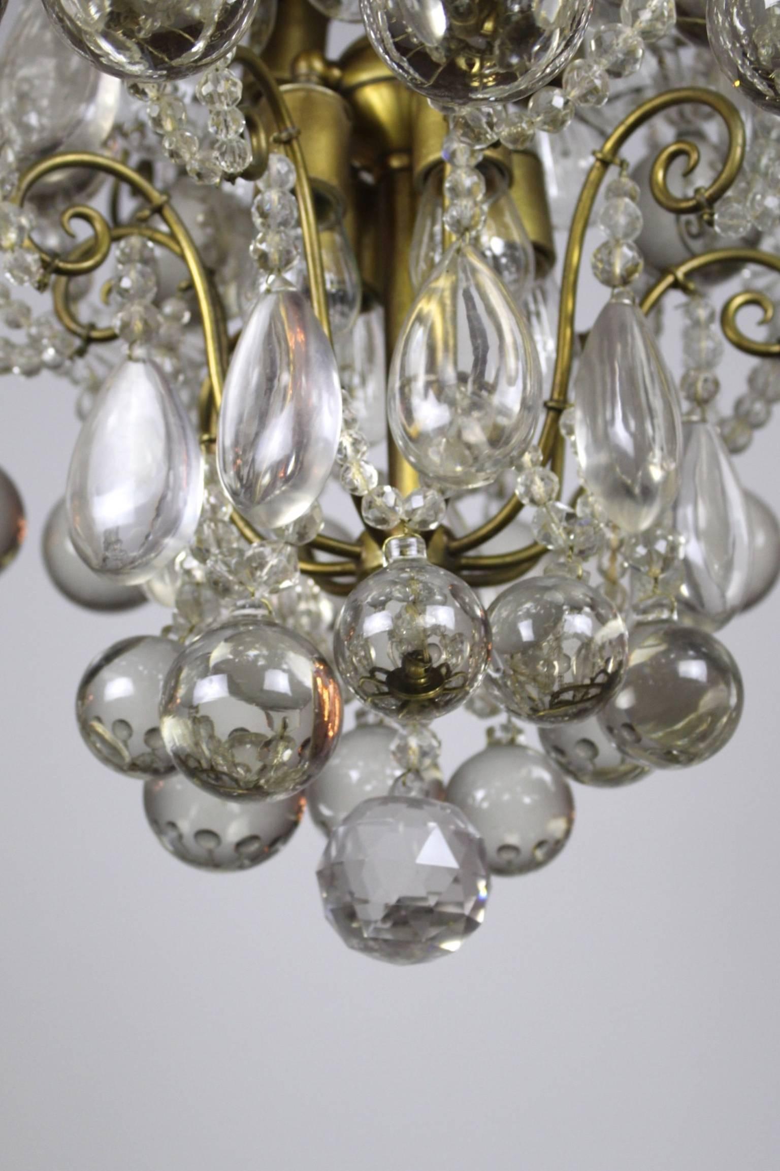 Crystal Chandelier by E. F. Caldwell In Excellent Condition For Sale In Vancouver, BC