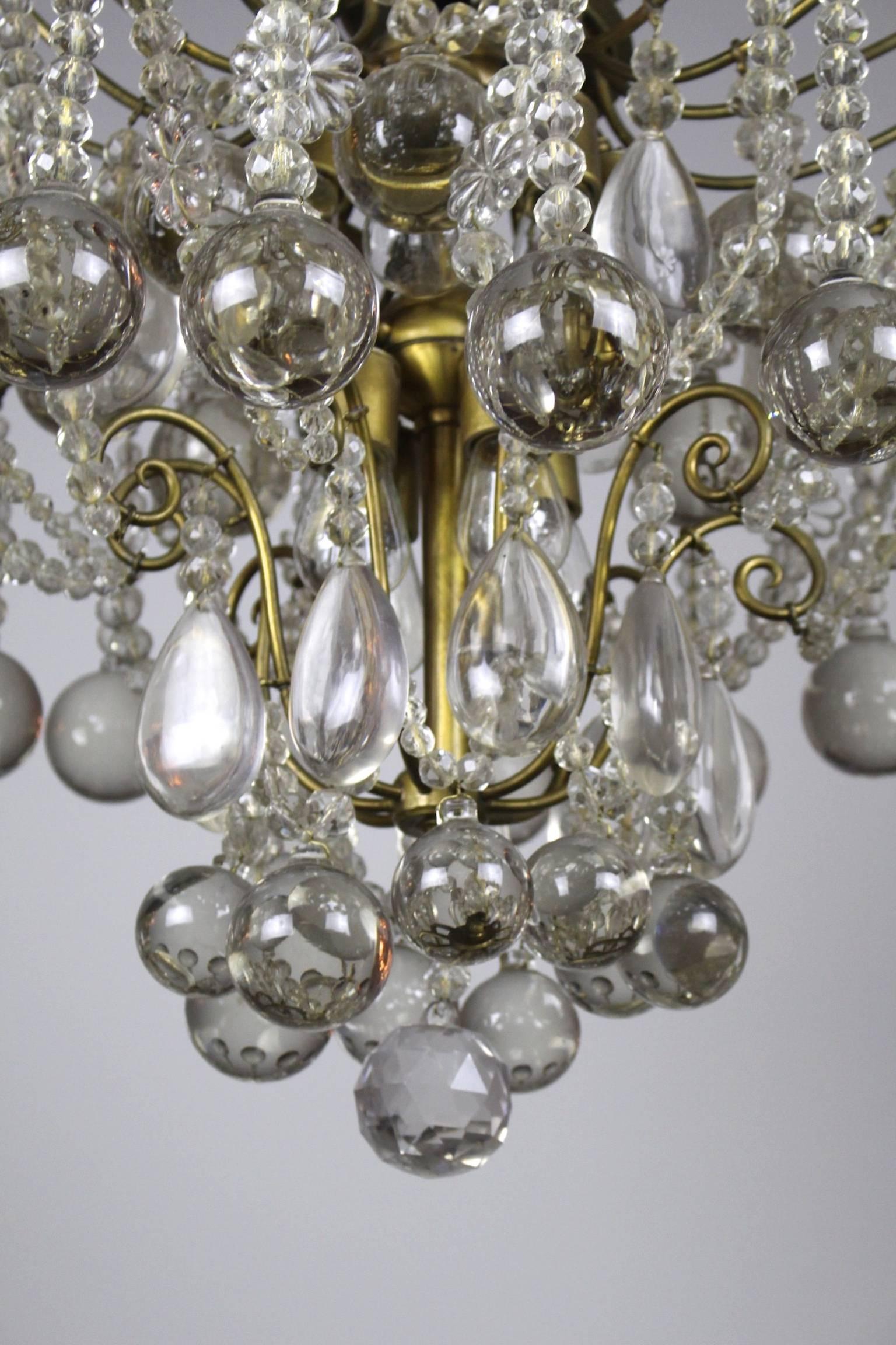 Crystal Chandelier by E. F. Caldwell For Sale 1
