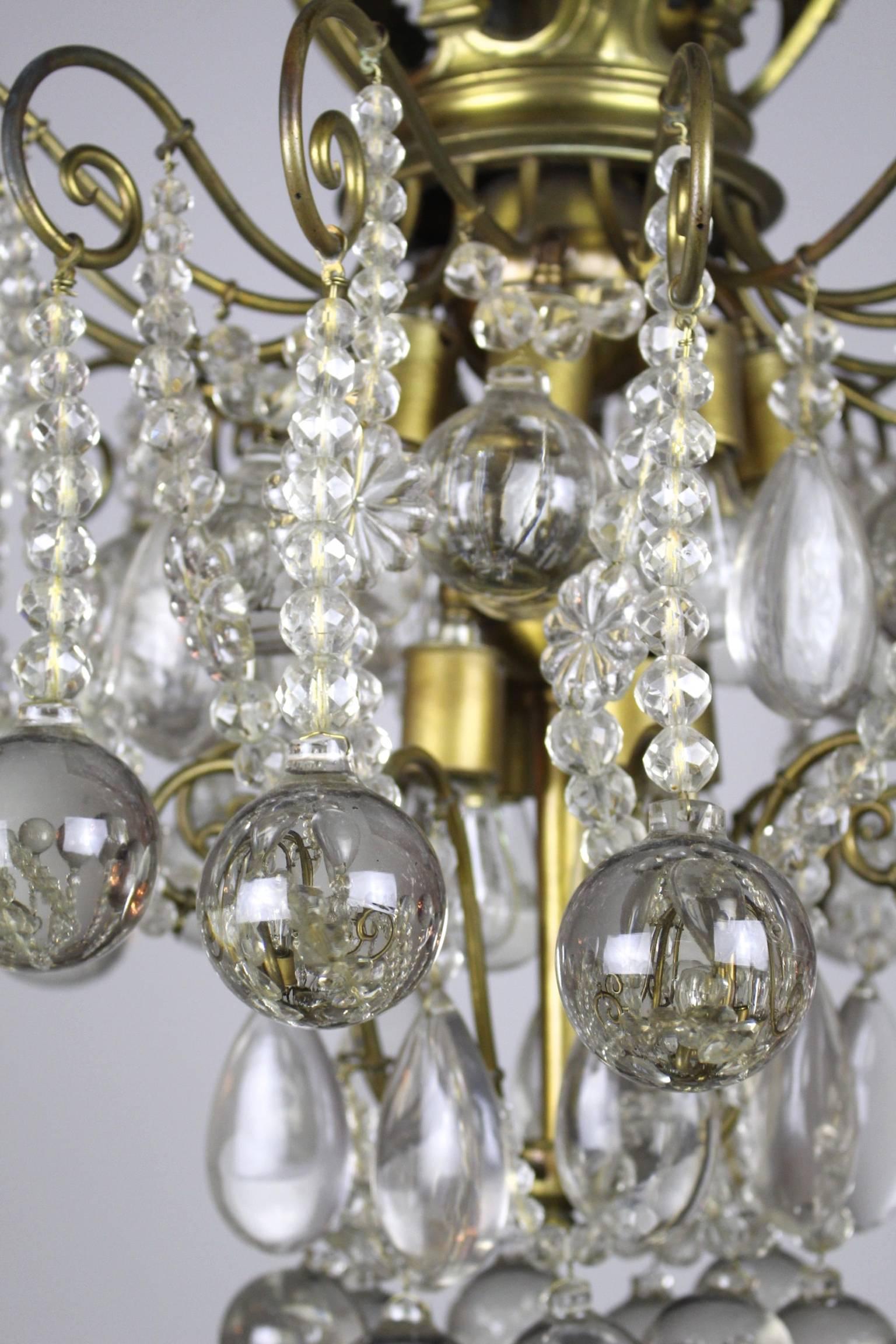 Crystal Chandelier by E. F. Caldwell For Sale 2