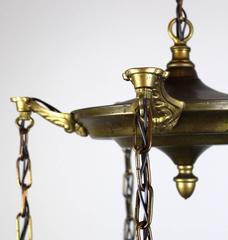 Five-Light Pan Fixture, Bare Bulbs