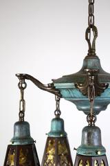 Five-Light Verdigris Finished Pan Fixture