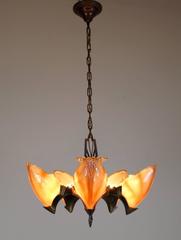 Five-Light Art Deco Fixture