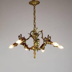 Decorative Six-Light Fixture with Cherubs