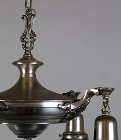 Four-Light Silver Plated Pan Fixture