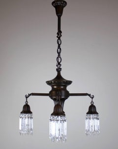 Four-Light Sheffield Chandelier Fitted with Crystal