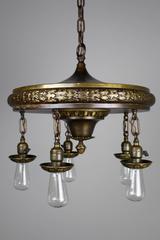 1920s Five-Light Neoclassical Revival Dining Room Fixture