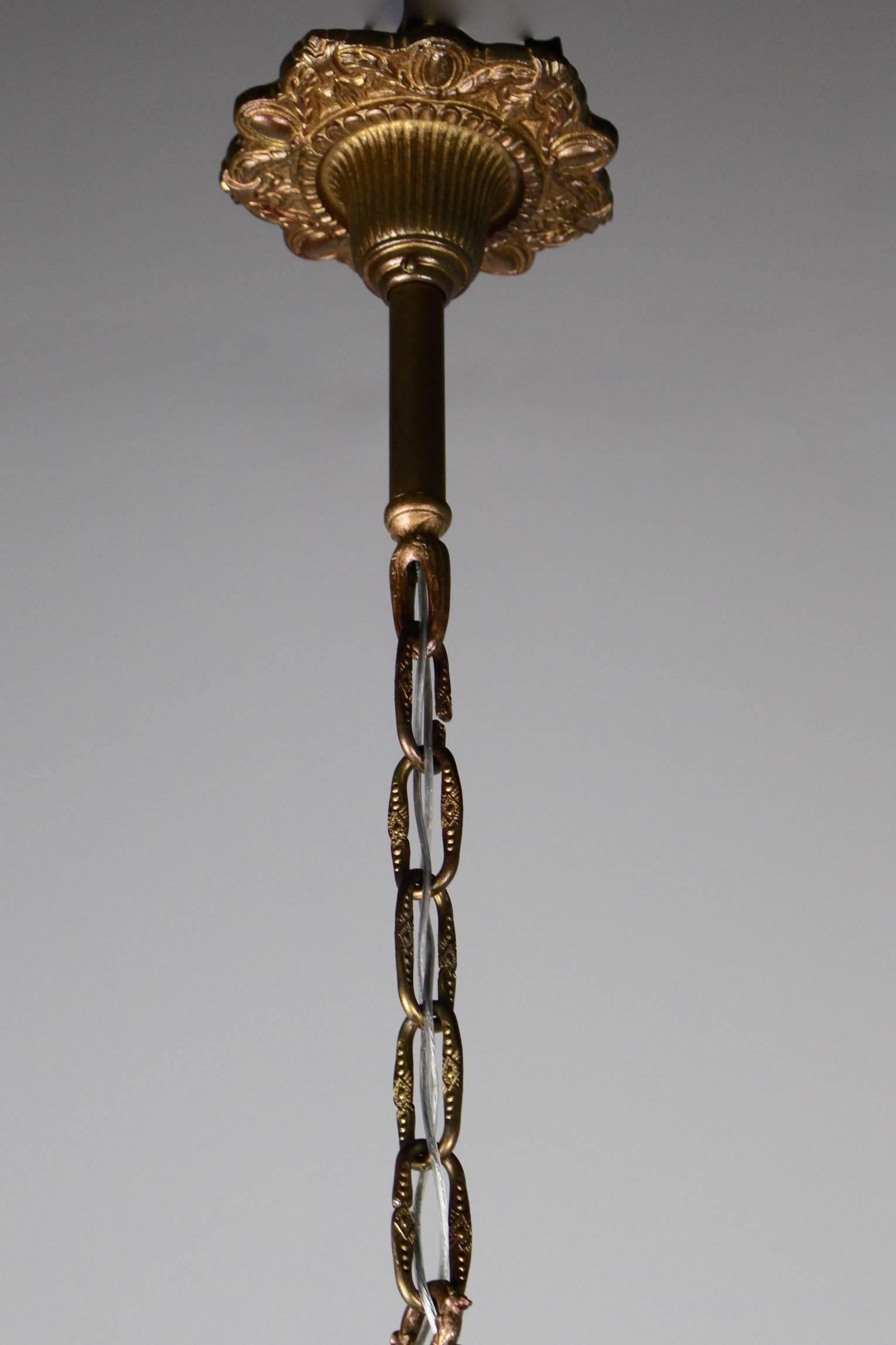 1920s Cast Brass Fixture in the Neoclassical Style 2