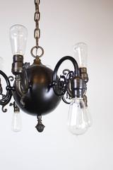 Transitional Style Eight-Light Electric Fixture, 1915