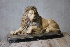 19th Century  Cast  Iron Lion profile 