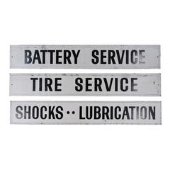 Vintage 1950 Metal Automobile Repair Signs